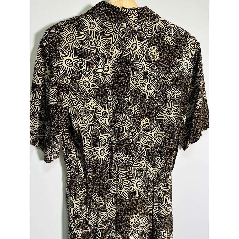 Vintage Neiman Marcus Gillian 100% Silk Midi Dress Size 8 - Picture 7 of 9